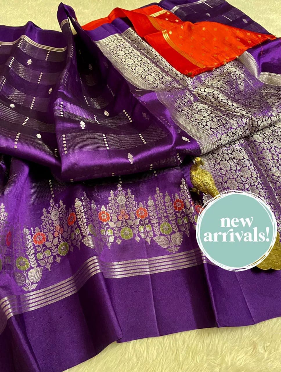 City of Banaras - Banarasi Daybal Rao Mango Soft Silk Saree - View 9