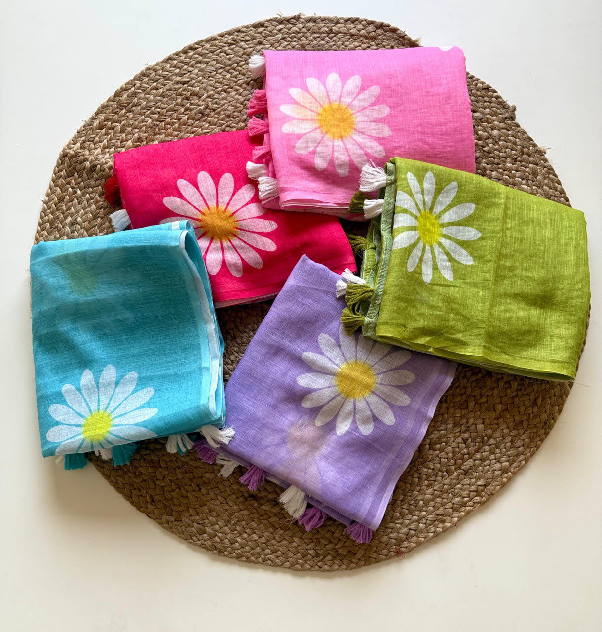 Pure Linen Digital Floral Saree - View 5