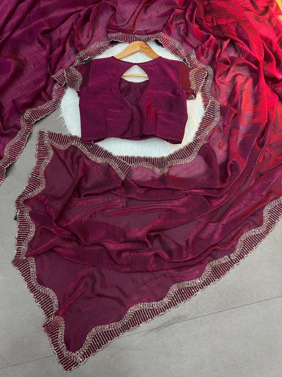 A Space Silk Rich & Hot Trending Instagram Viral Saree - View 3