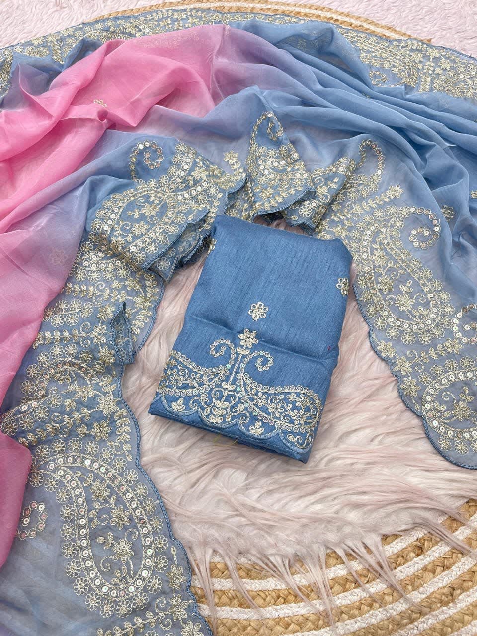 A Premium Teby Orengza Silk Digital Print Saree - View 3