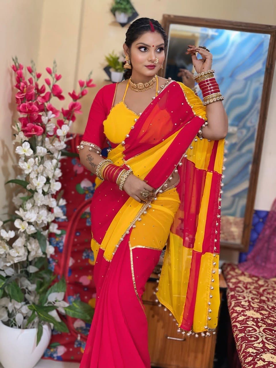 A Most Demanded & Trending Handmade Designer Saree - View 4