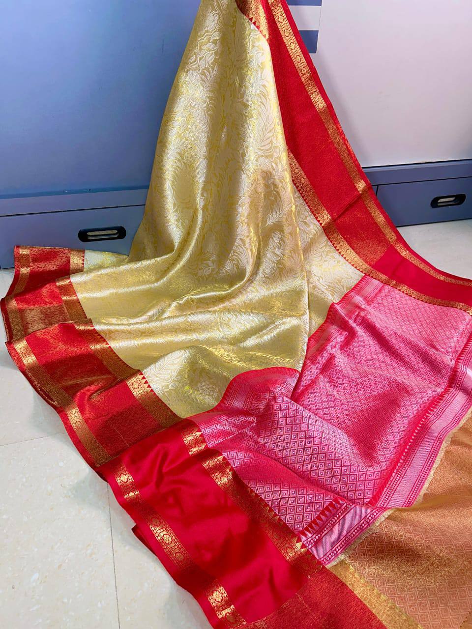 A Designer Banarasi Warm Silk Saree for weddings - View 5