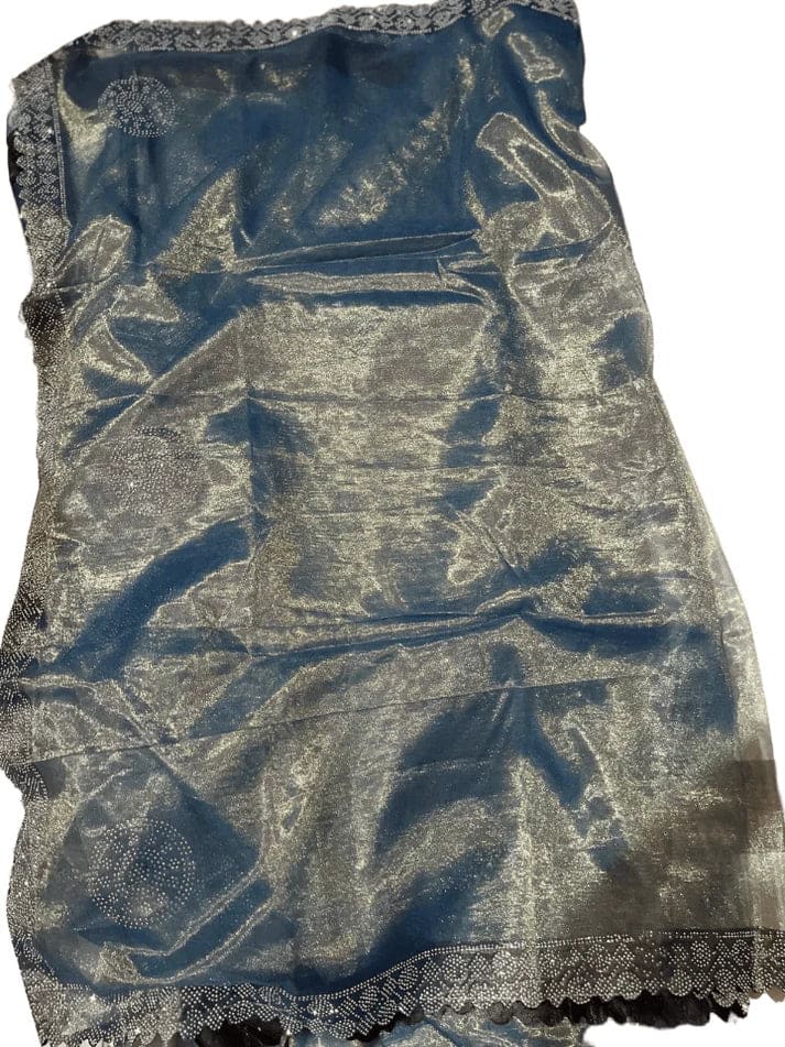 Combo: 2 Premium Twill Net Sarees - Glitter Work - View 5