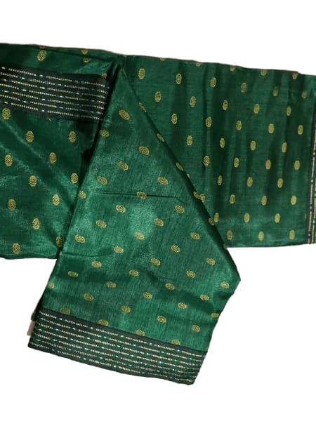 Elegant Green Vichitra Silk Saree - View 4