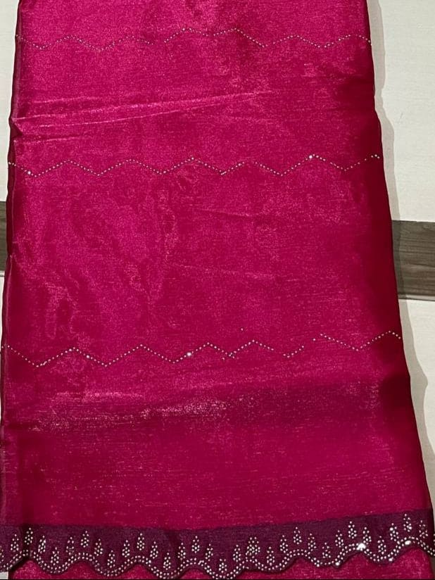 Designer Jimmy Choo Saree with Cut work border - View 4