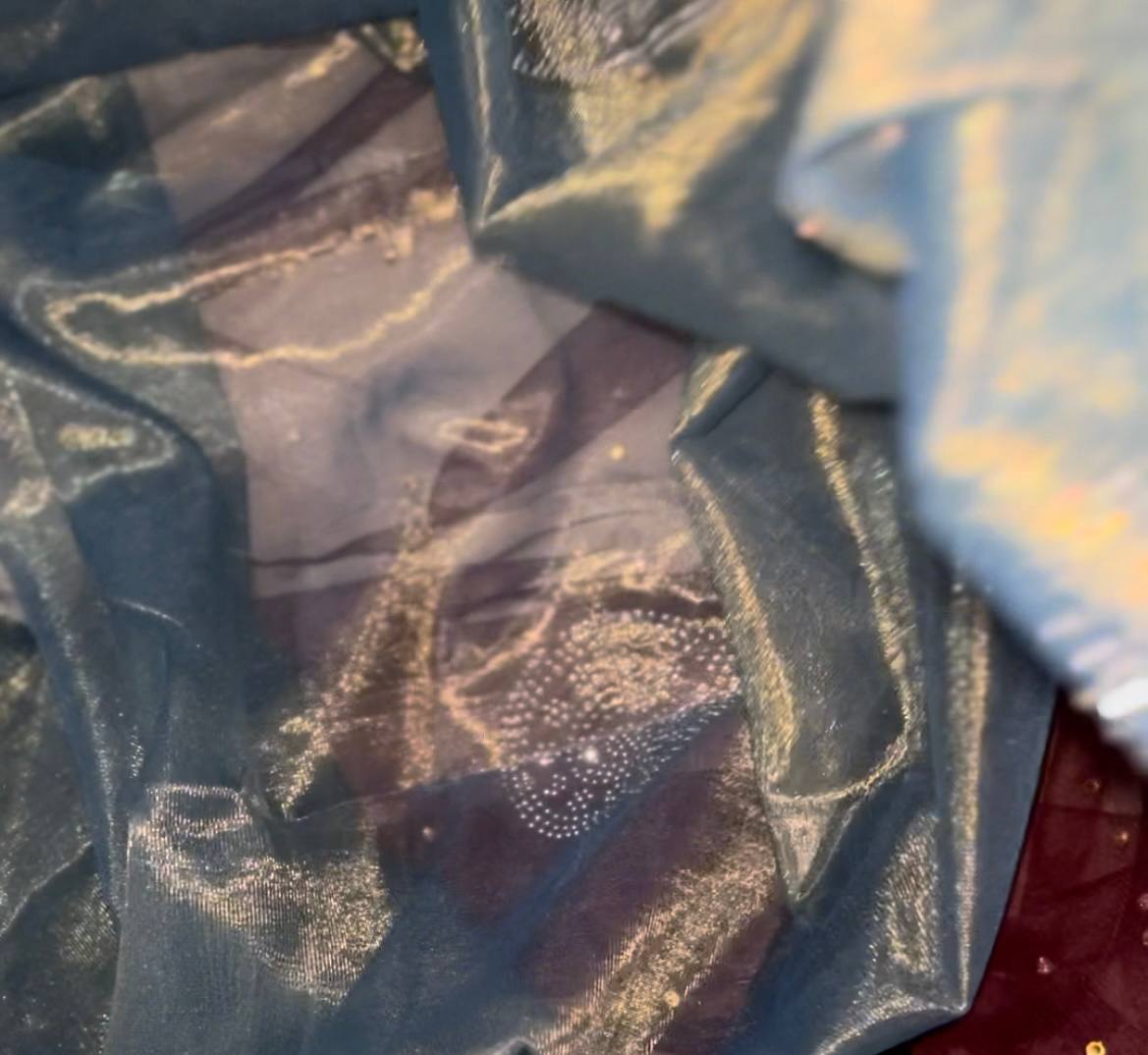 Elegance with this mesmerizing grey twill net saree - View 4