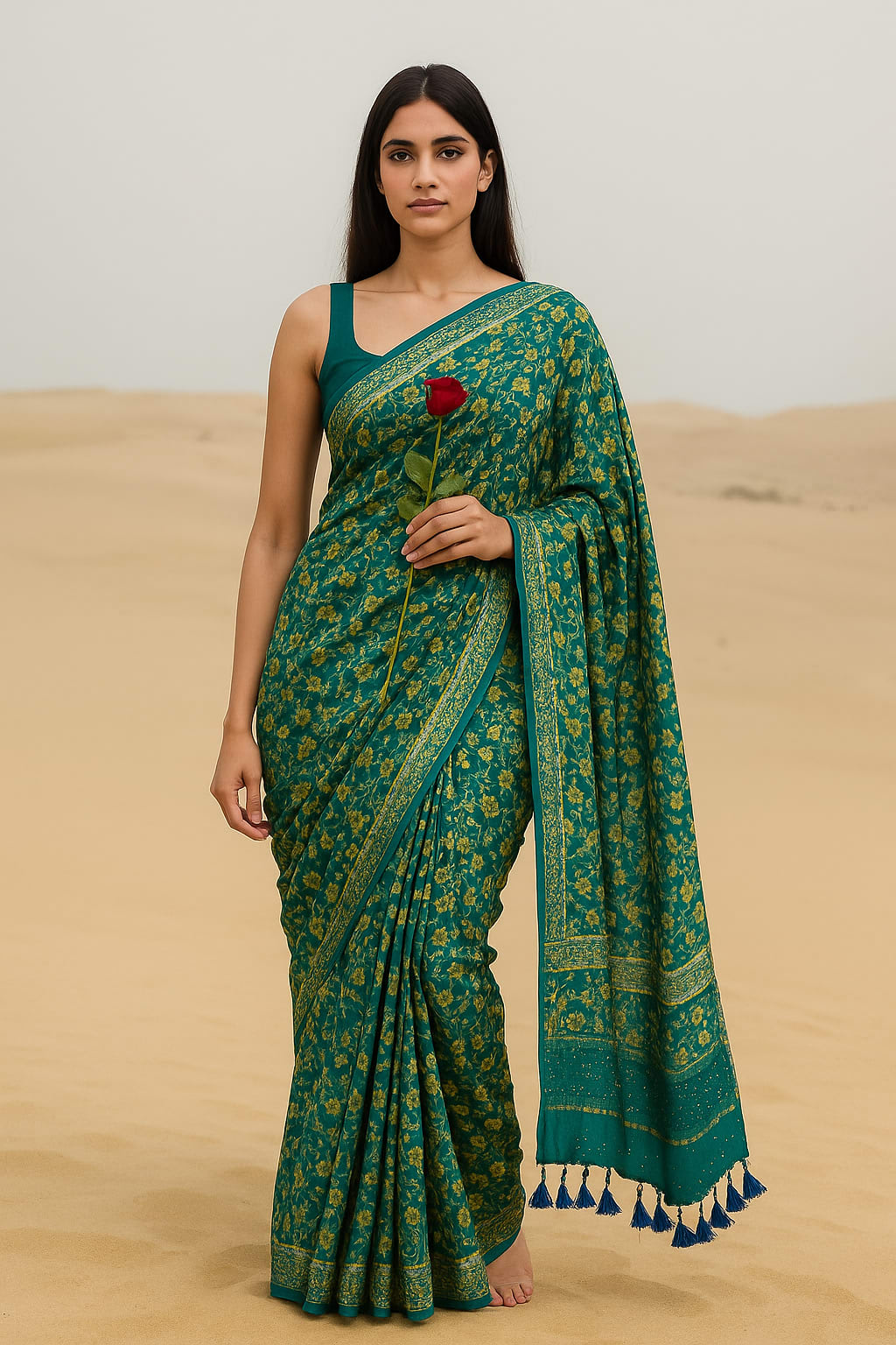 Lightweight Zomato Chiffon Saree for Party Functions. - View 3