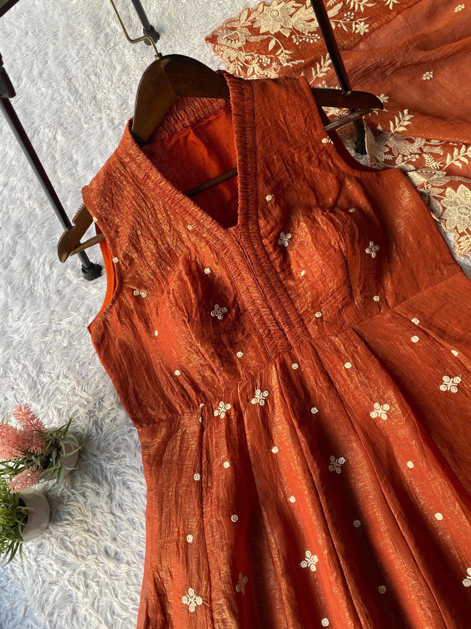 Exclusive 3-Piece Kurti, Flared Sharara & Dupatta - View 3