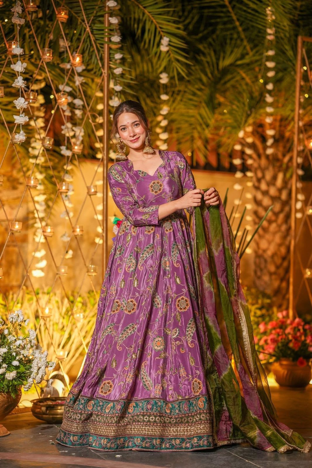 Exclusive Digital Printed Anarkali Gown – Modern Elegance