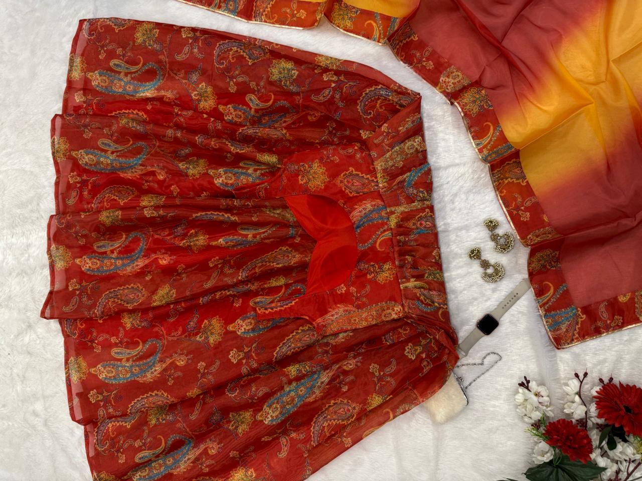 Exclusive Digital Printed Anarkali Gown – Modern Elegance - View 6