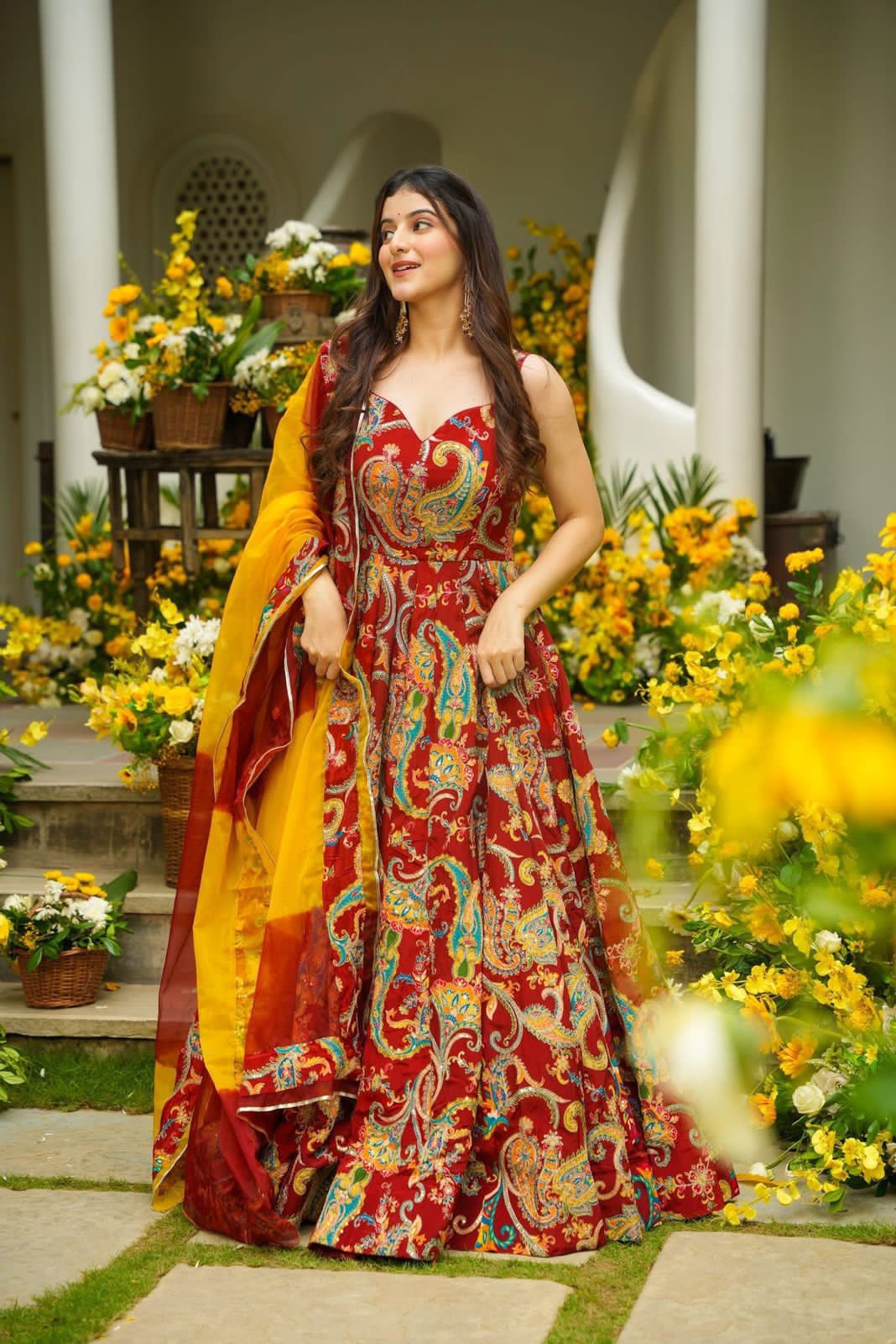 Exclusive Digital Printed Anarkali Gown – Modern Elegance - View 3