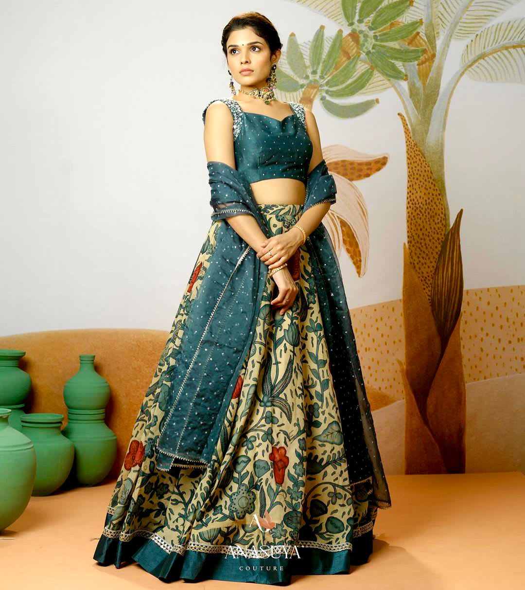 Kalamkari Designer Lehenga Choli Set