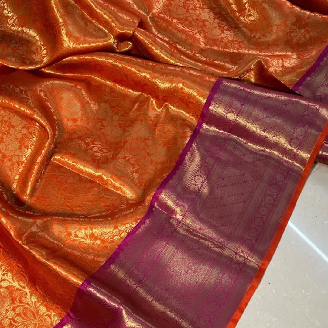 Banarasi Zari Tanchui Kanjeevaram Silk Saree