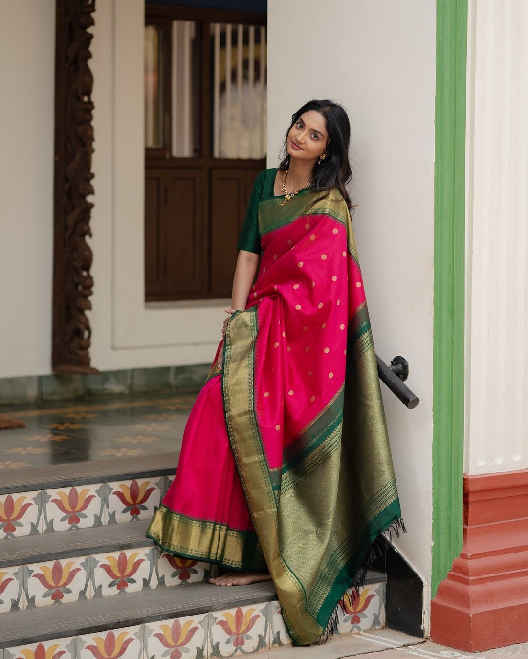 Soft Silk Saree with Rich Pallu & Jacquard Work