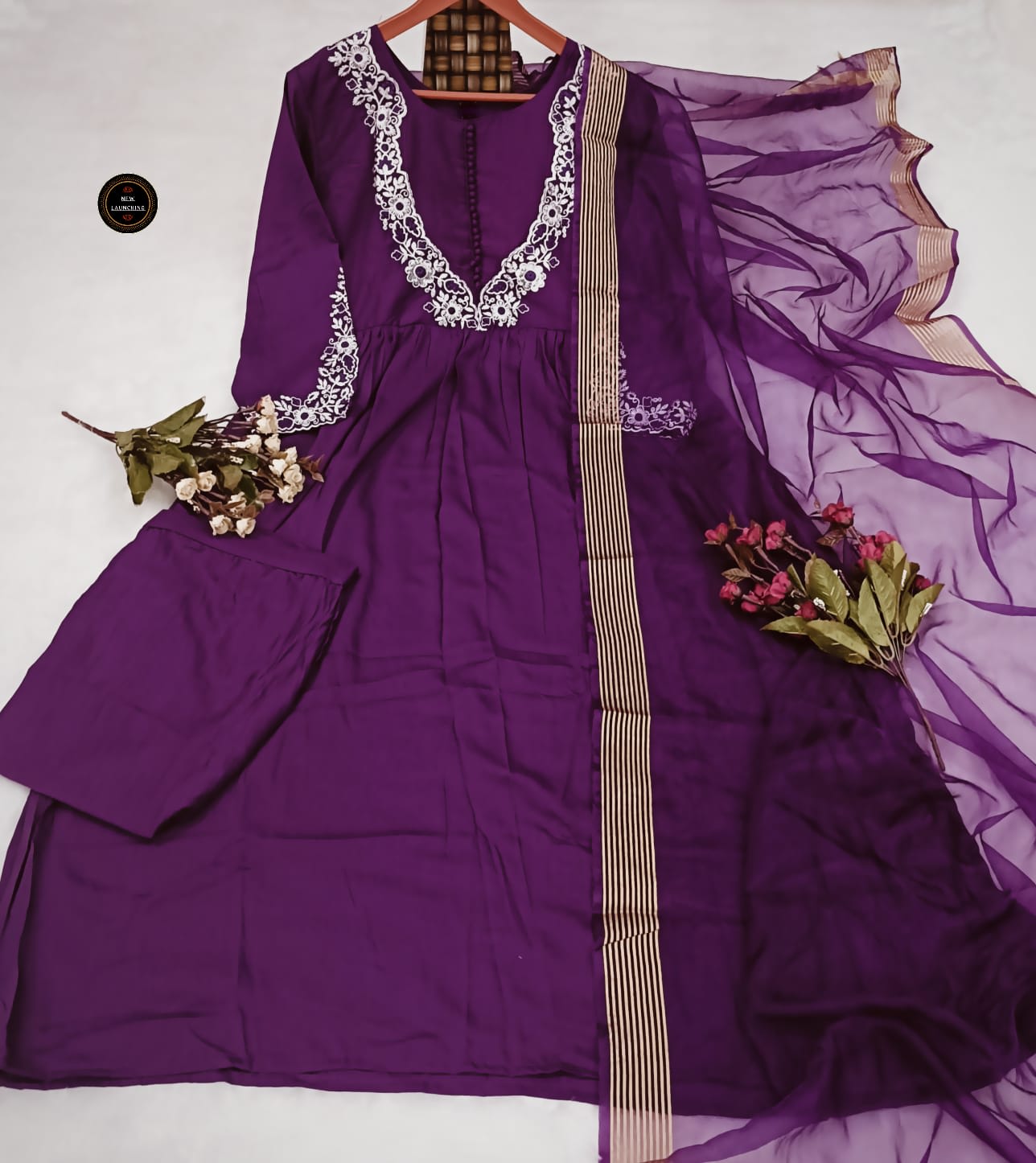 Designer Kurti Set with Dupatta - View 4