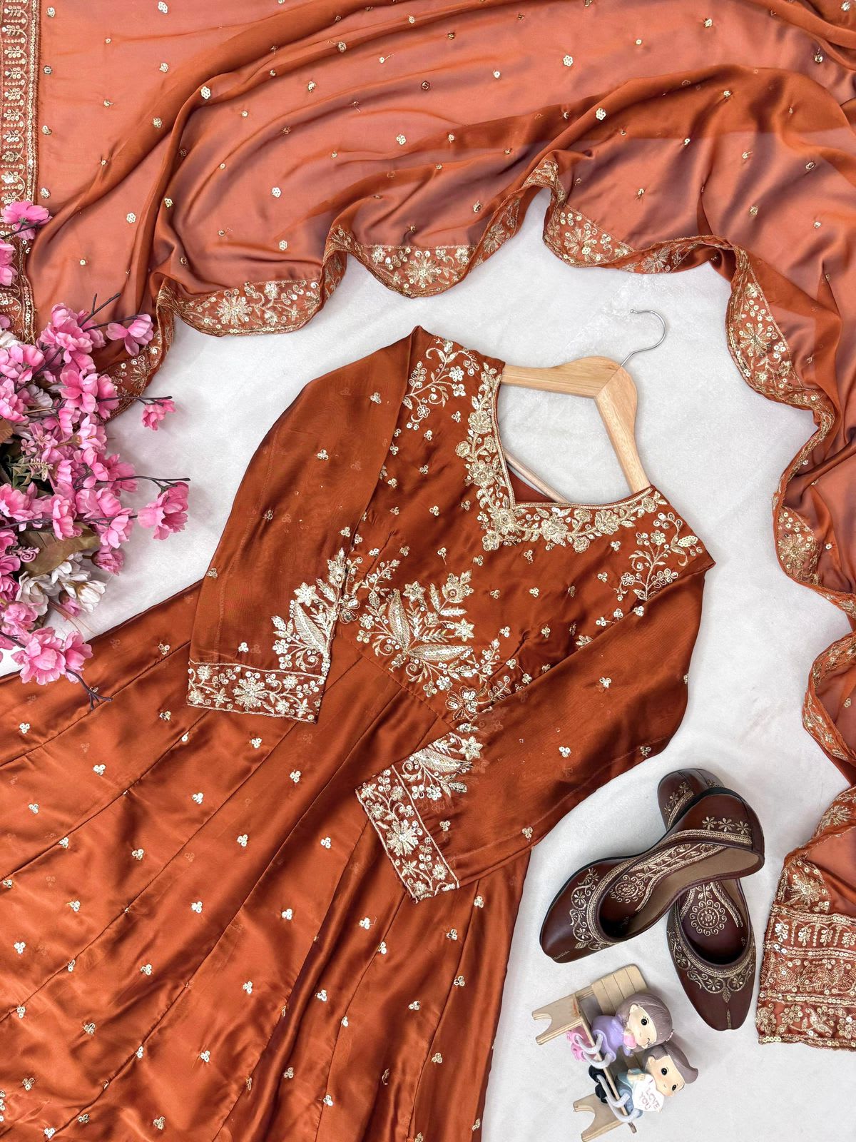 New Designer Anarkali Gown Set - View 3