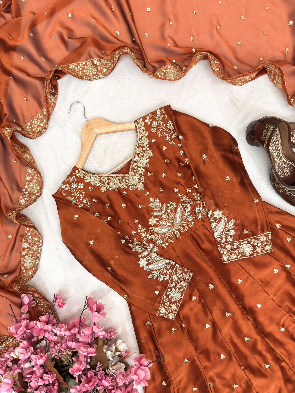 New Designer Anarkali Gown Set - View 4