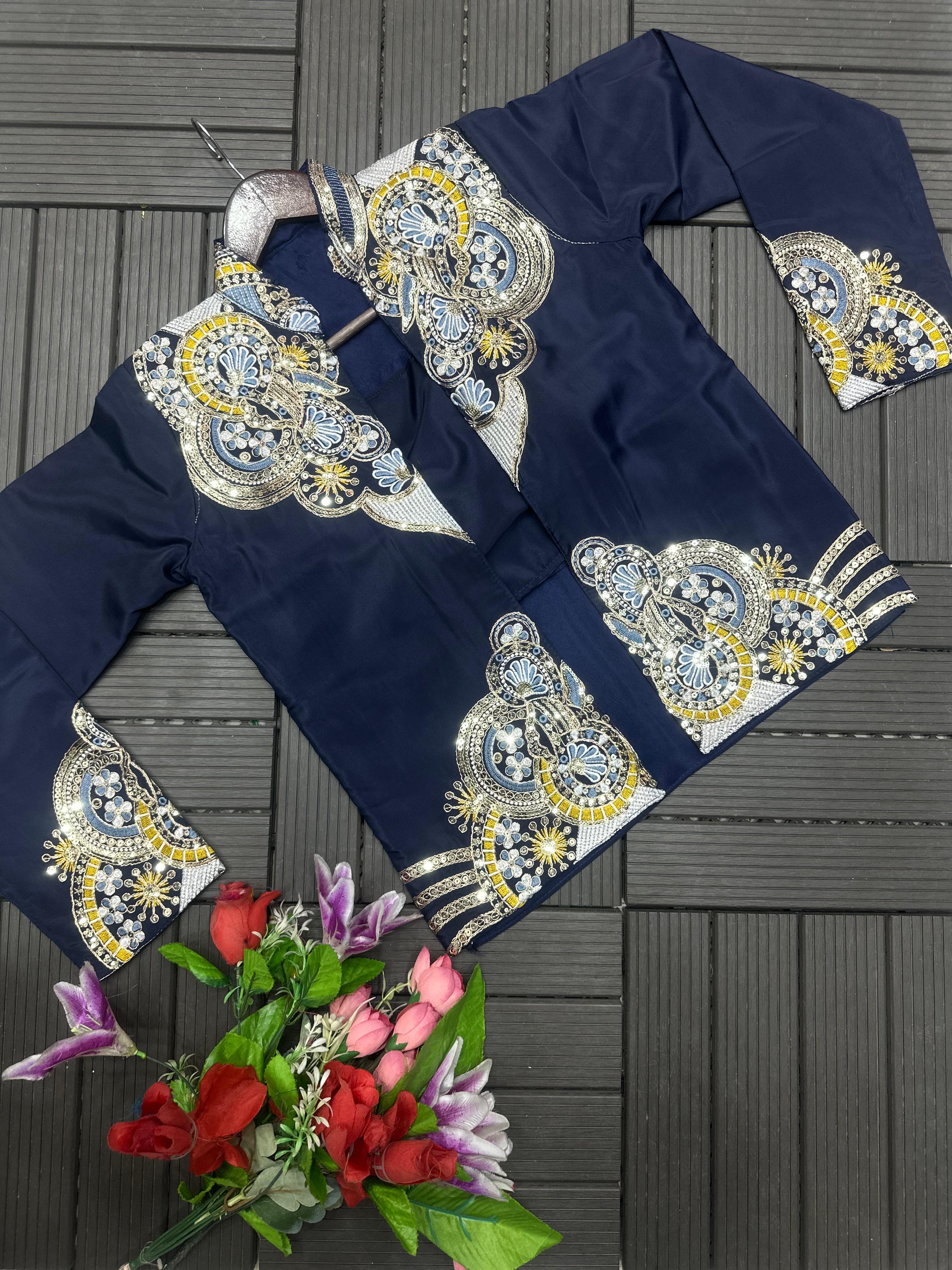 New Super Trending Ready-to-Wear Saree with Embroidered Koti - View 5