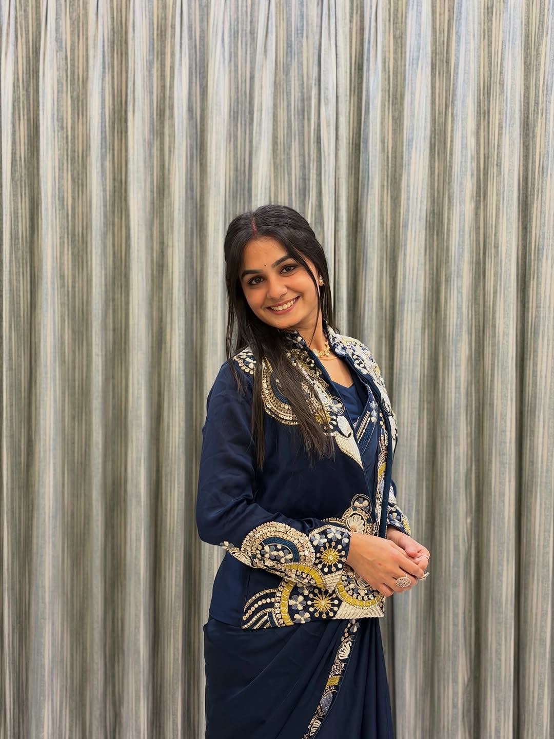 New Super Trending Ready-to-Wear Saree with Embroidered Koti - View 4