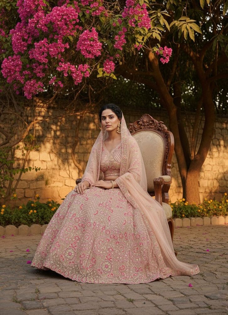 Launching – 4 Meter Flared Premium Butterfly Net Lehenga - View 4