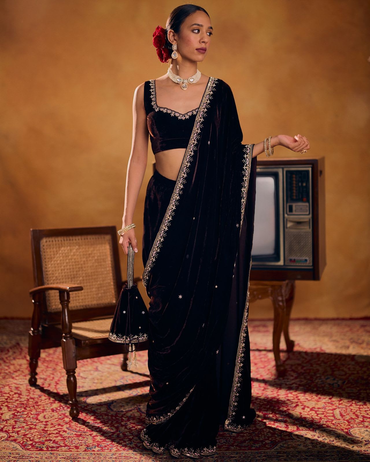 Wedding Special Superhit Velvet Saree Collection - 9000 Velvet Saree Online India - Buy at ₹1950 - Image 1
