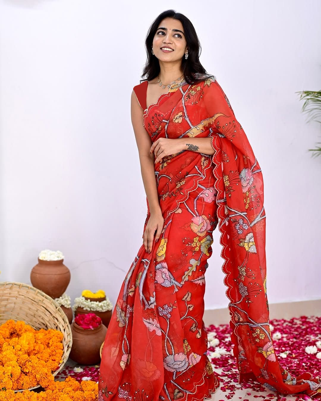 DS No. 415 – Designer Vichitra Silk Saree - View 2
