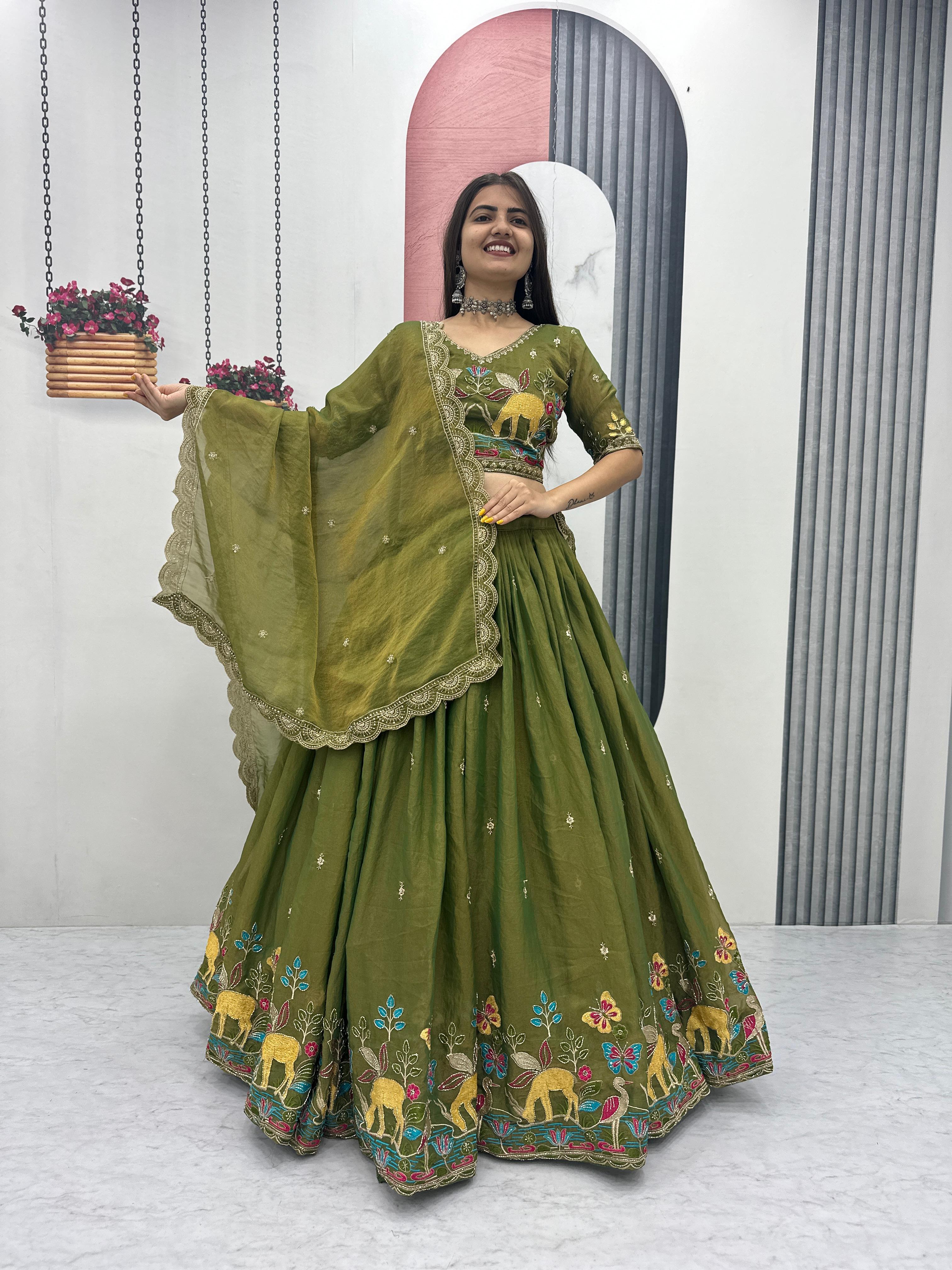 Mehandi Special - Launching New Festival Lehenga Choli Set