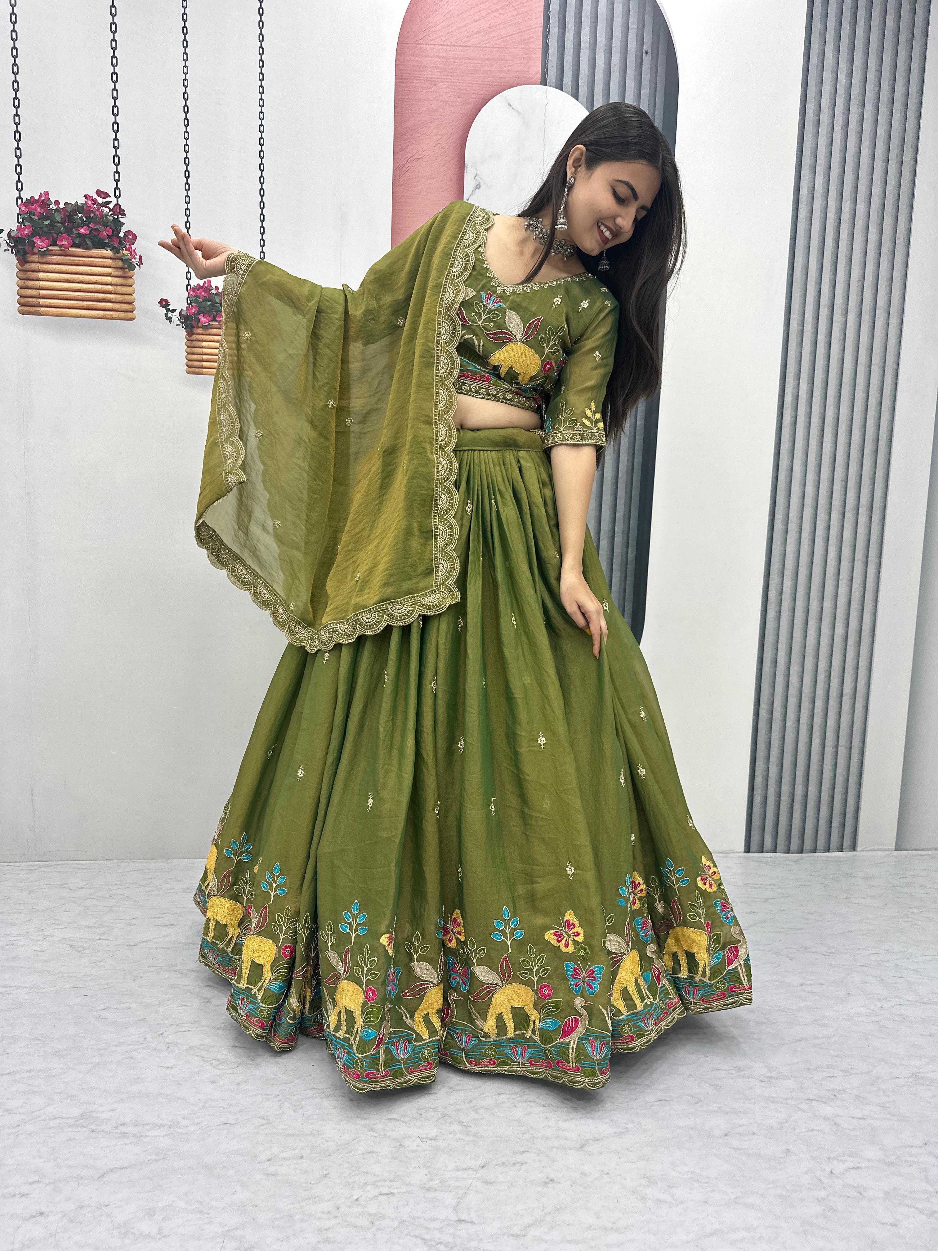Mehandi Special - Launching New Festival Lehenga Choli Set - View 7