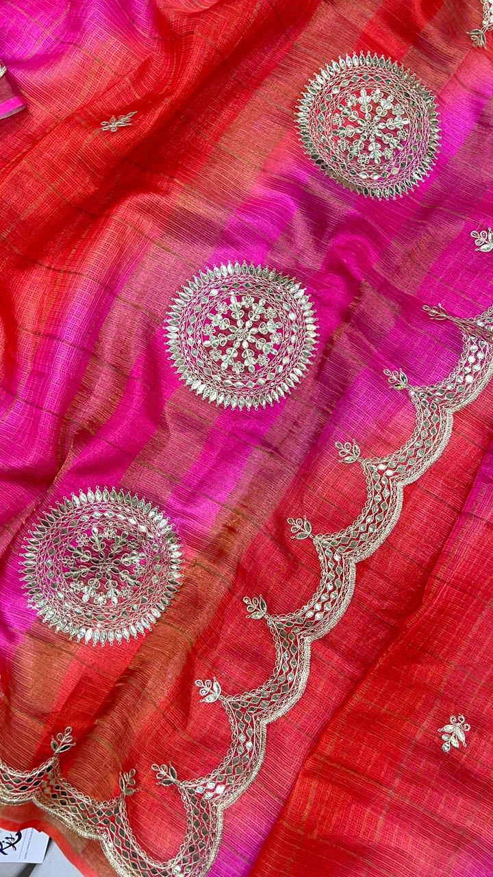 Kota Doriya Cotton Saree with Pita Zari Work - View 4
