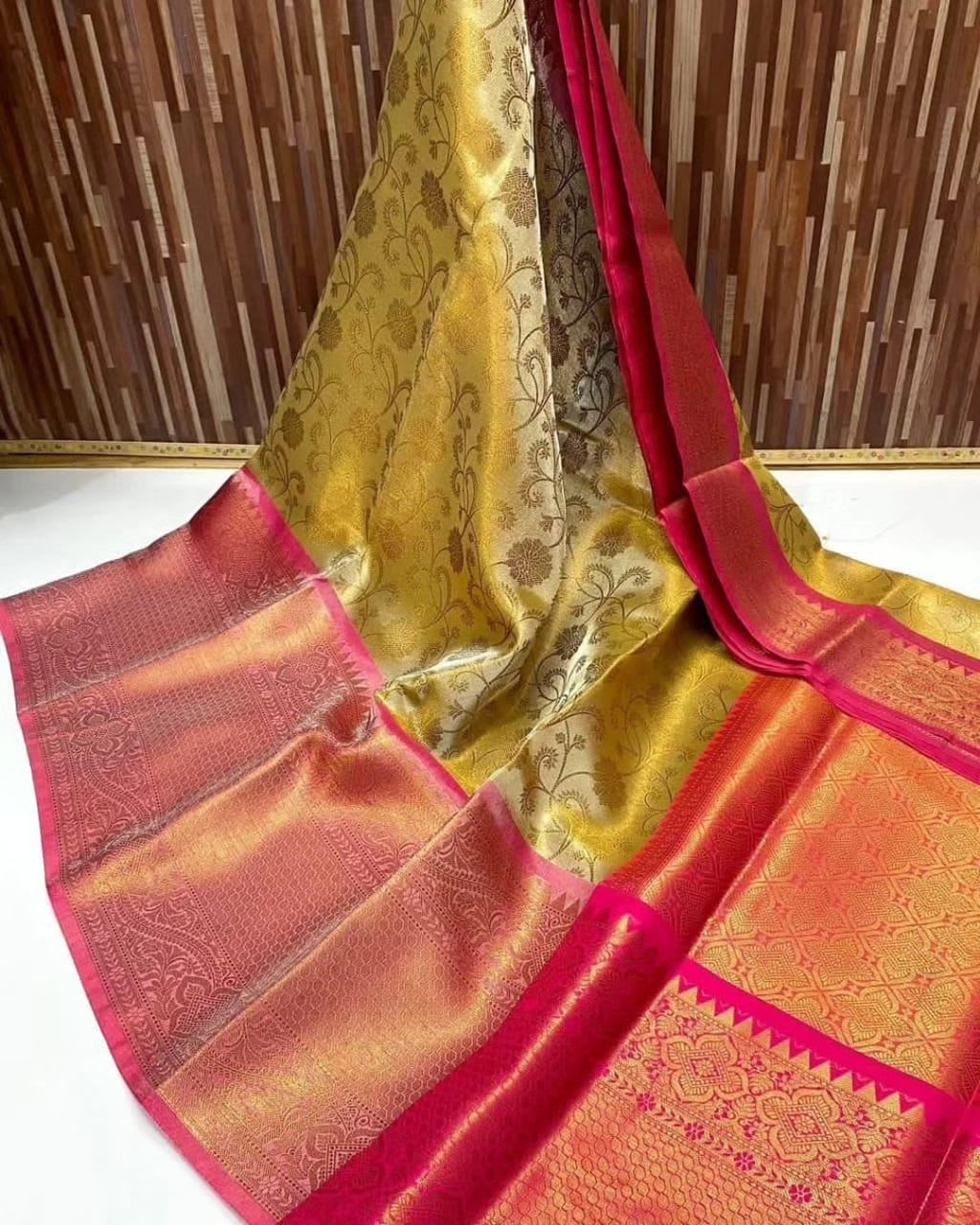 Banarasi Zari Tissue Tanchui Soft Silk Saree - Premium Saree Online India - Buy at ₹1250 - Image 1
