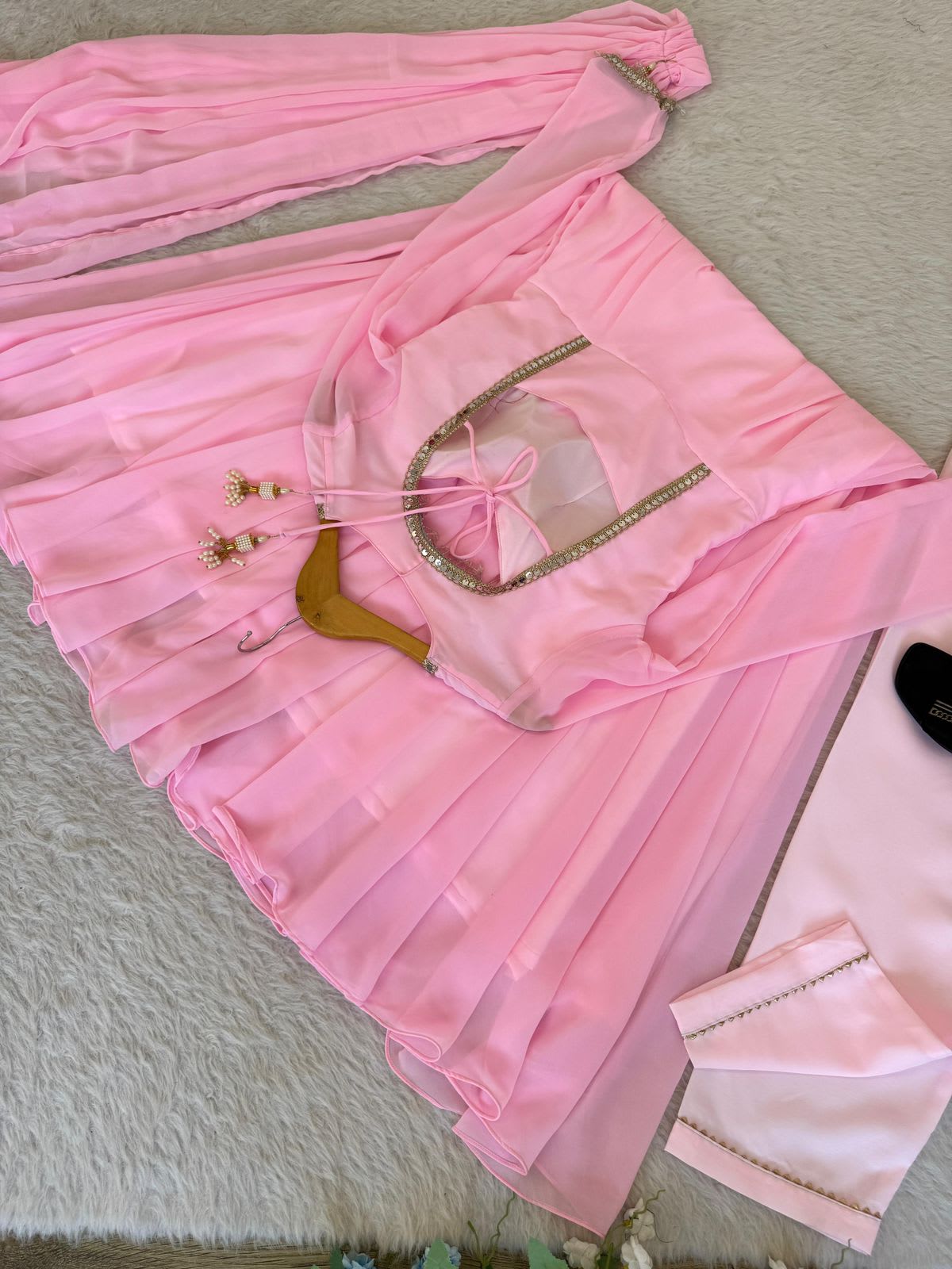 New Party Wear Look – Georgette Gown Set - View 5