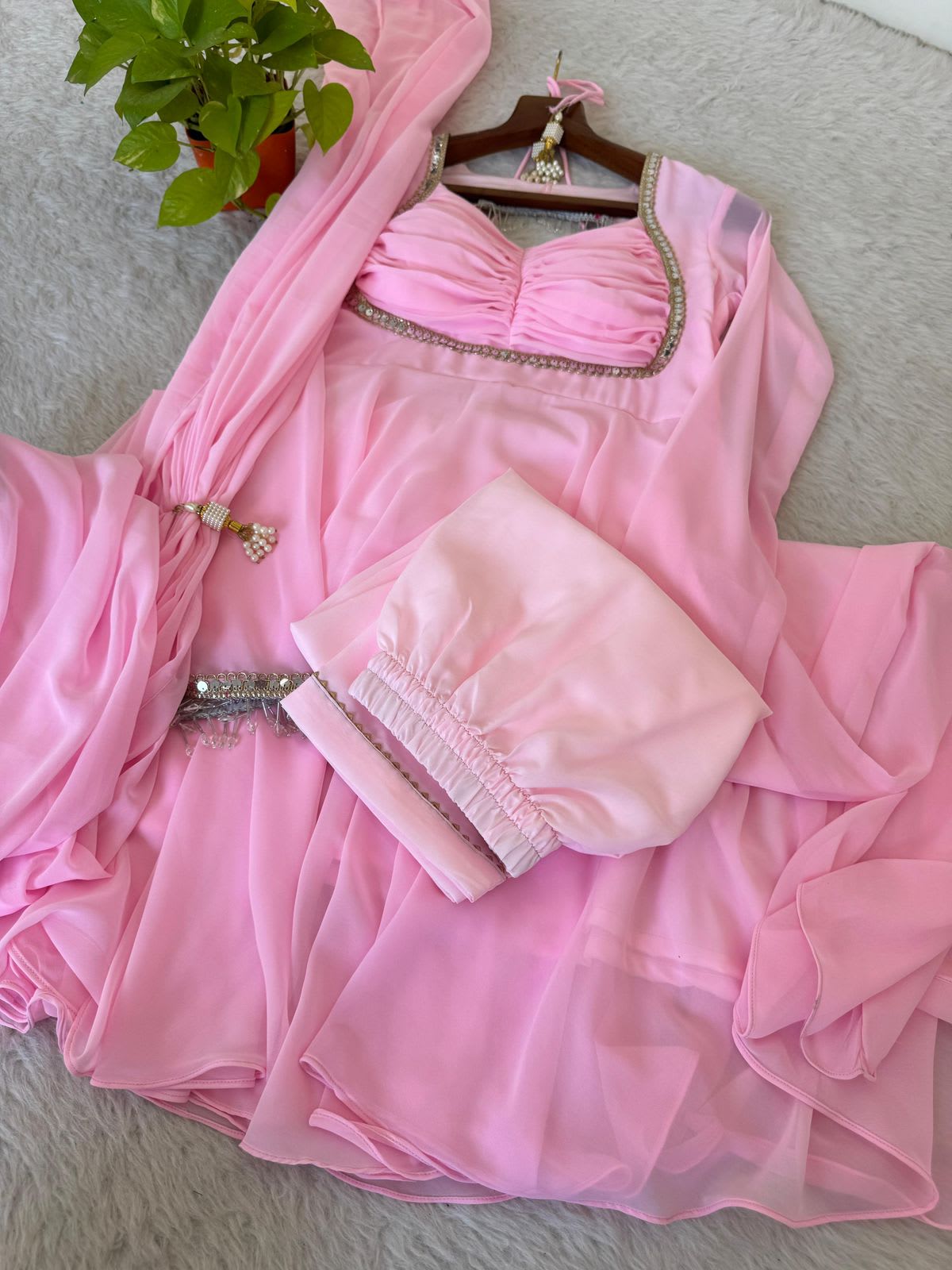 New Party Wear Look – Georgette Gown Set - View 6