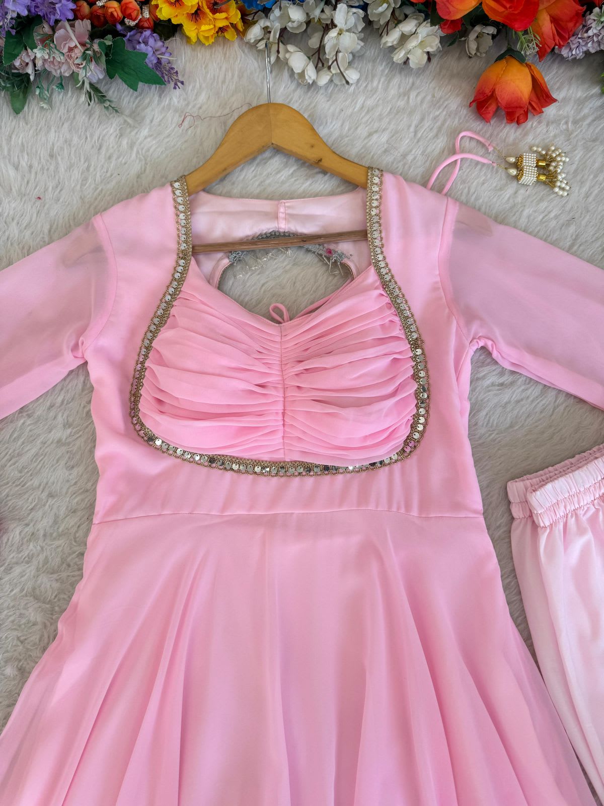 New Party Wear Look – Georgette Gown Set - View 7