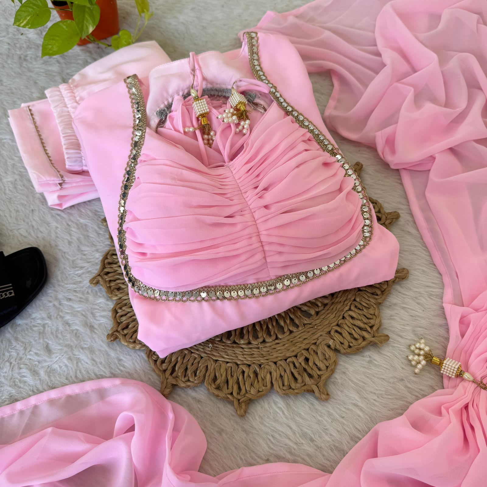 New Party Wear Look – Georgette Gown Set - View 4