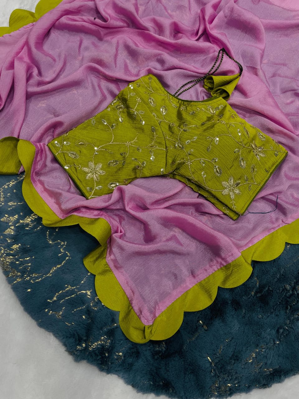 Delicate Blooms with Lace Border Dreams - View 3