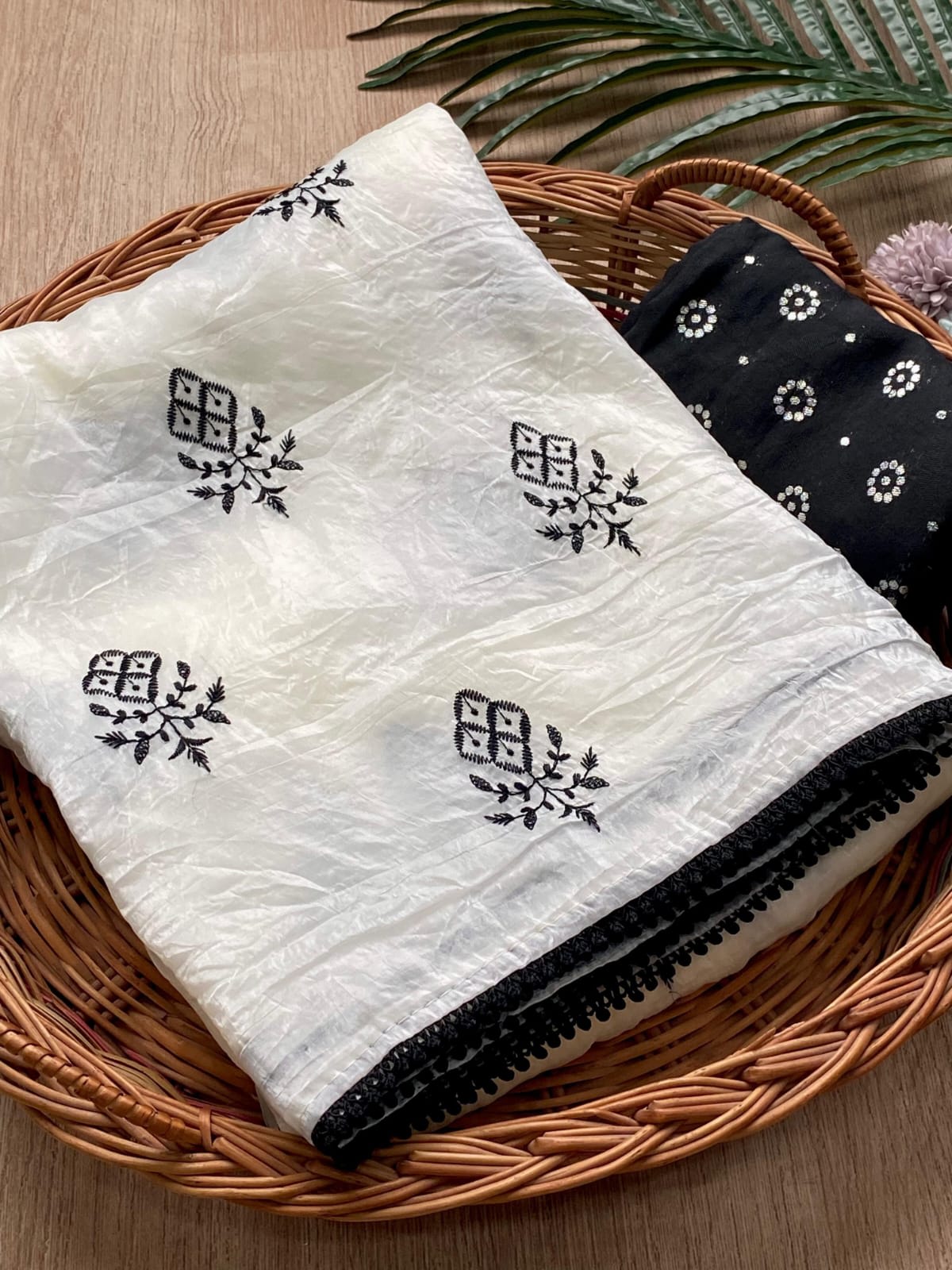 Catalog: DISHA – Pure Paper Crush Designer Saree - View 4