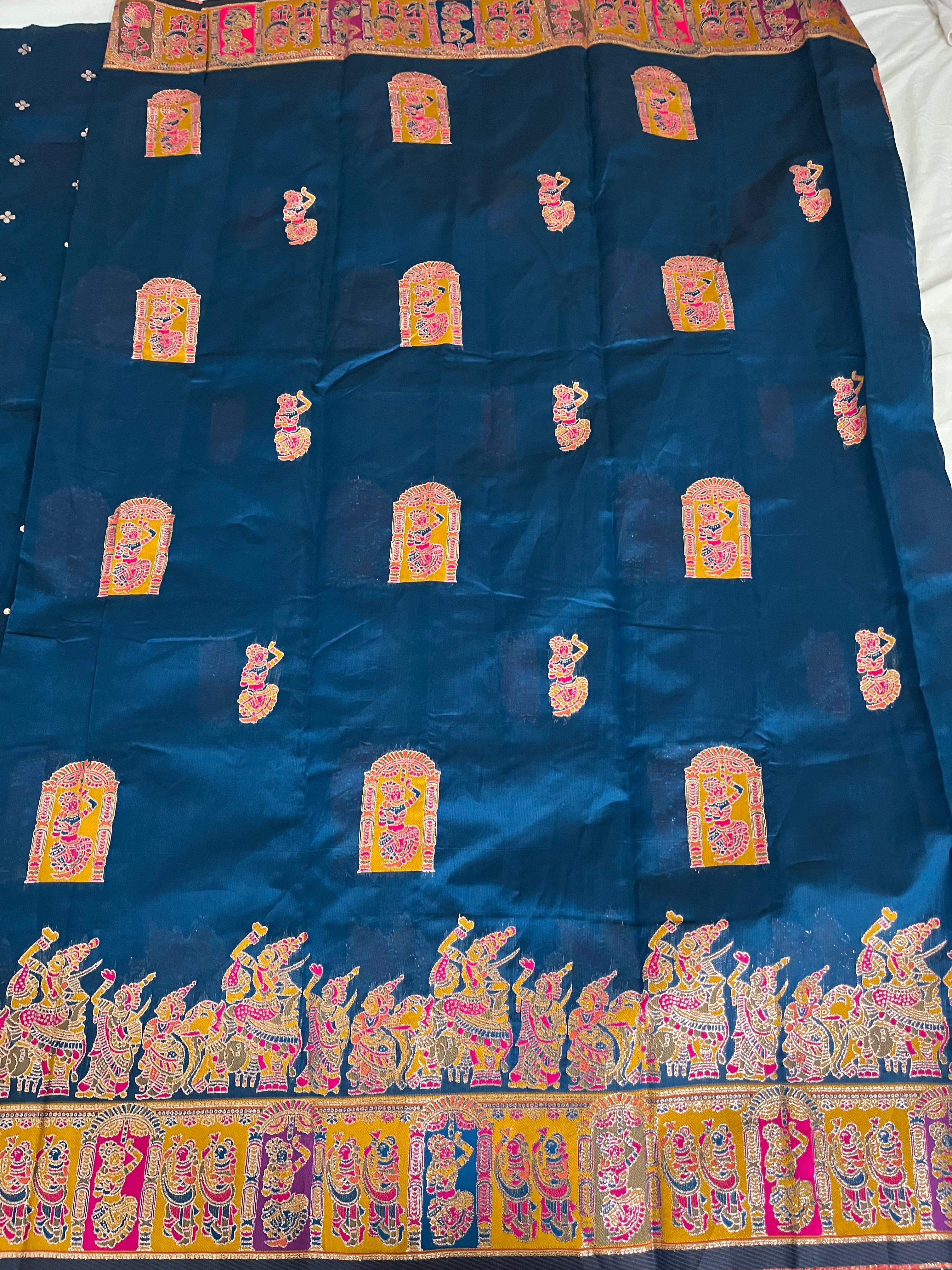 Pashmina Pure Meenakari Weaving Silk Saree - View 5