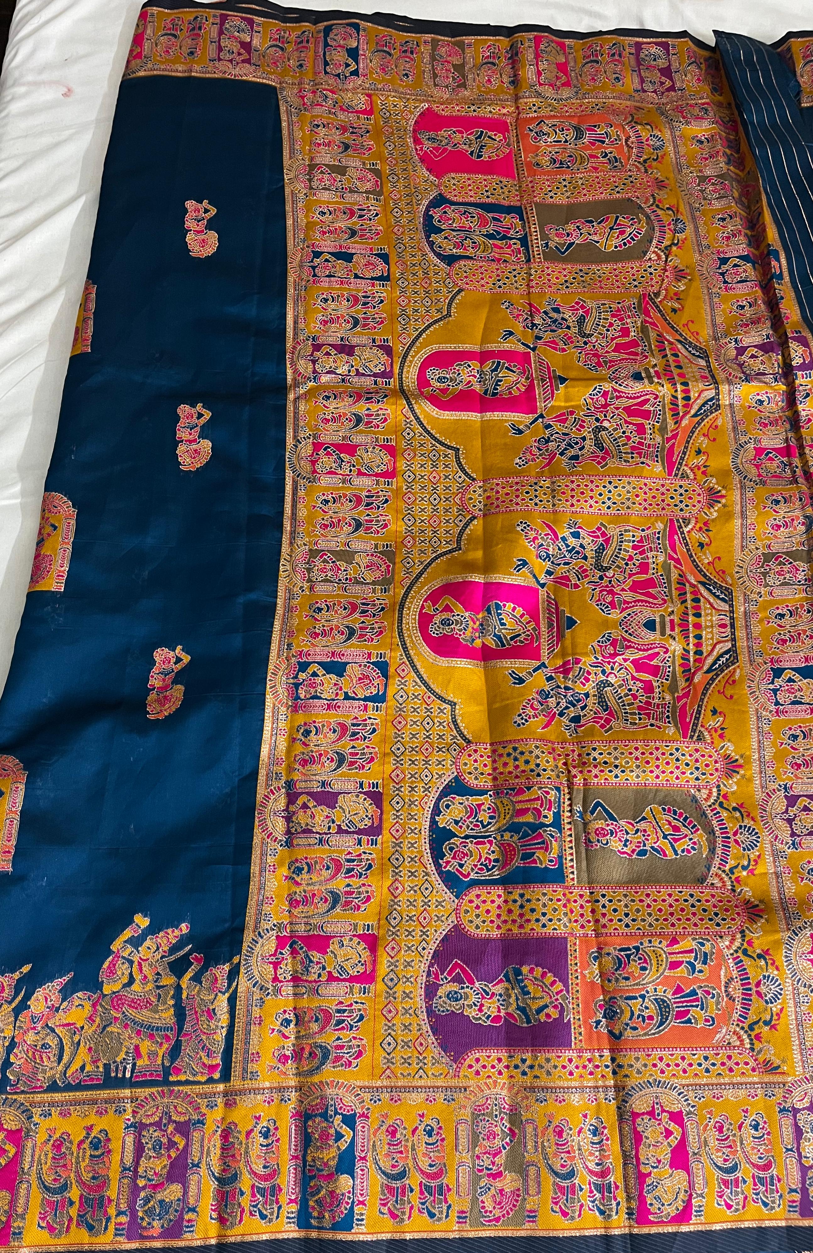 Pashmina Pure Meenakari Weaving Silk Saree - View 2