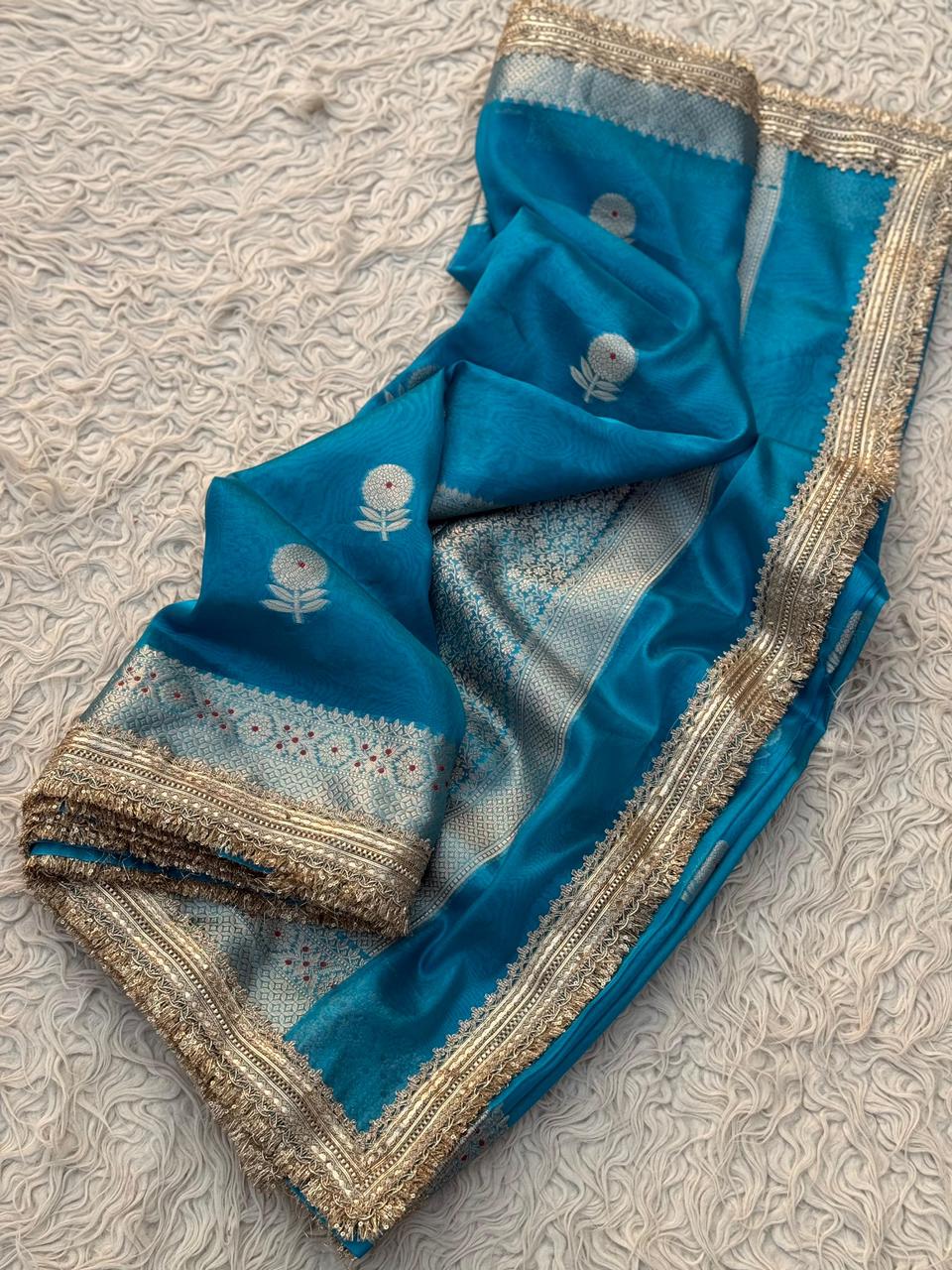 Premium Banarasi Zari Tissue Silk Saree - View 2
