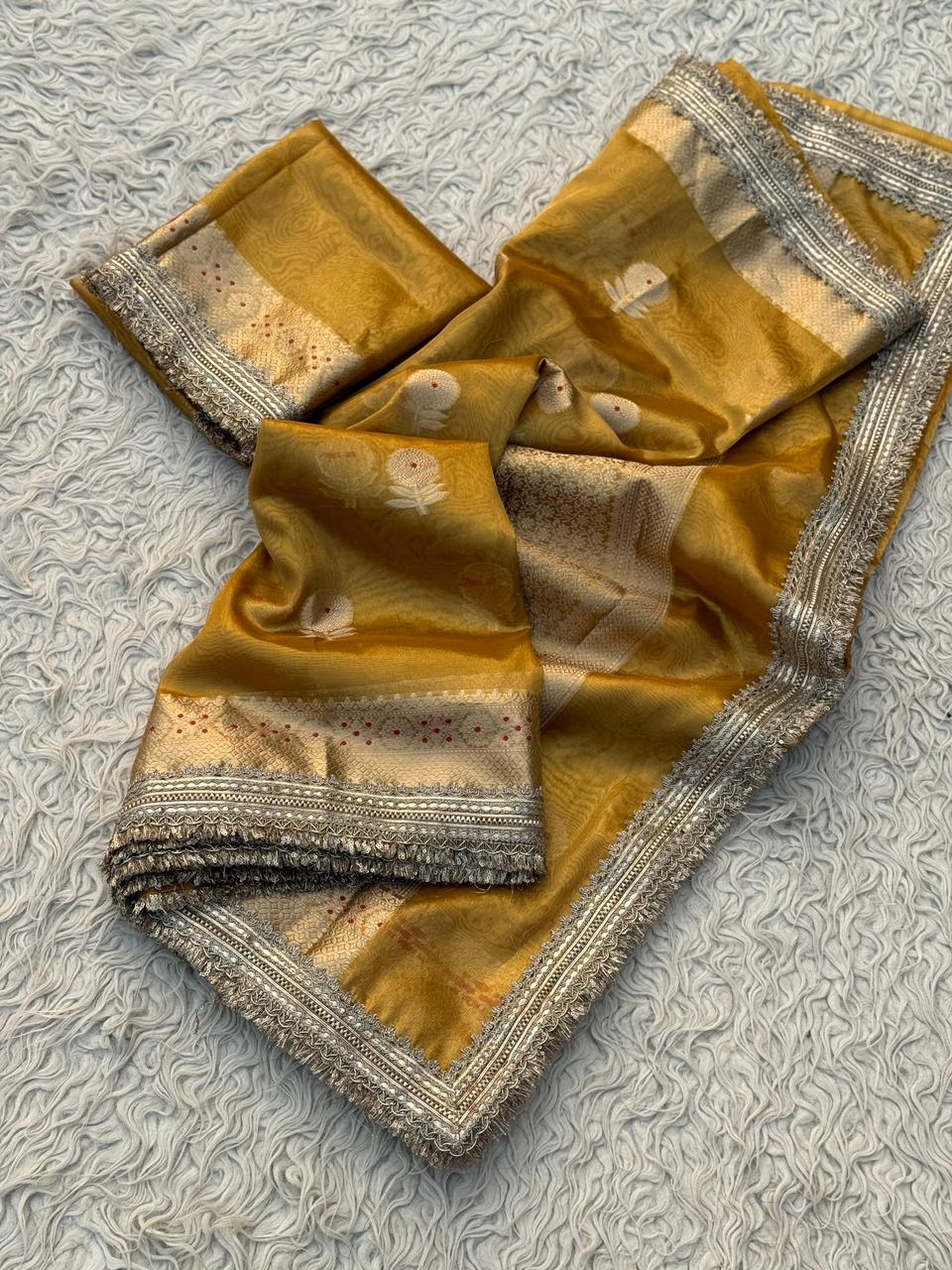 Premium Banarasi Zari Tissue Silk Saree - View 4