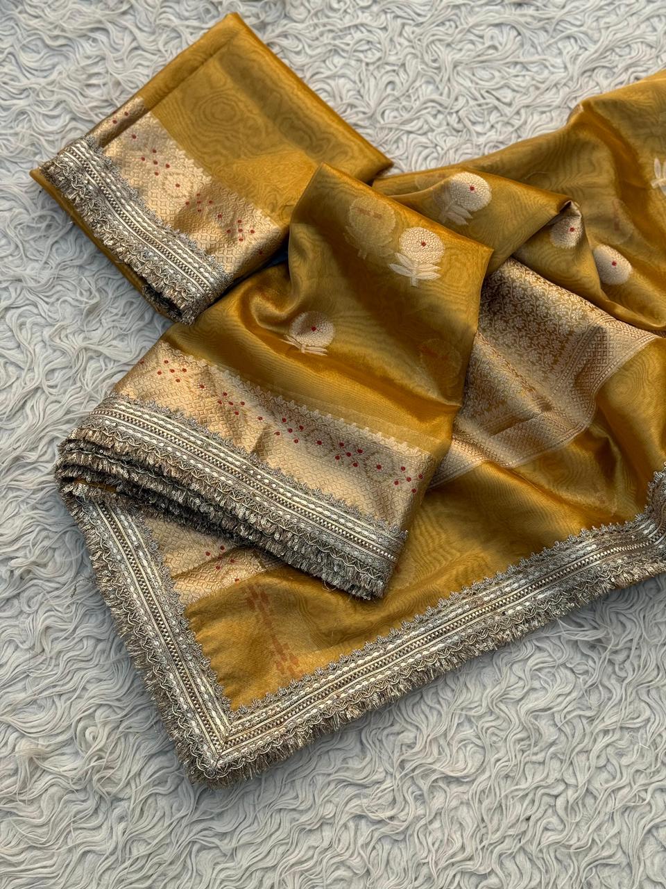 Premium Banarasi Zari Tissue Silk Saree - View 2