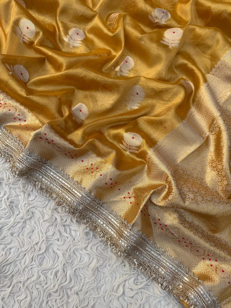 Premium Banarasi Zari Tissue Silk Saree - View 3