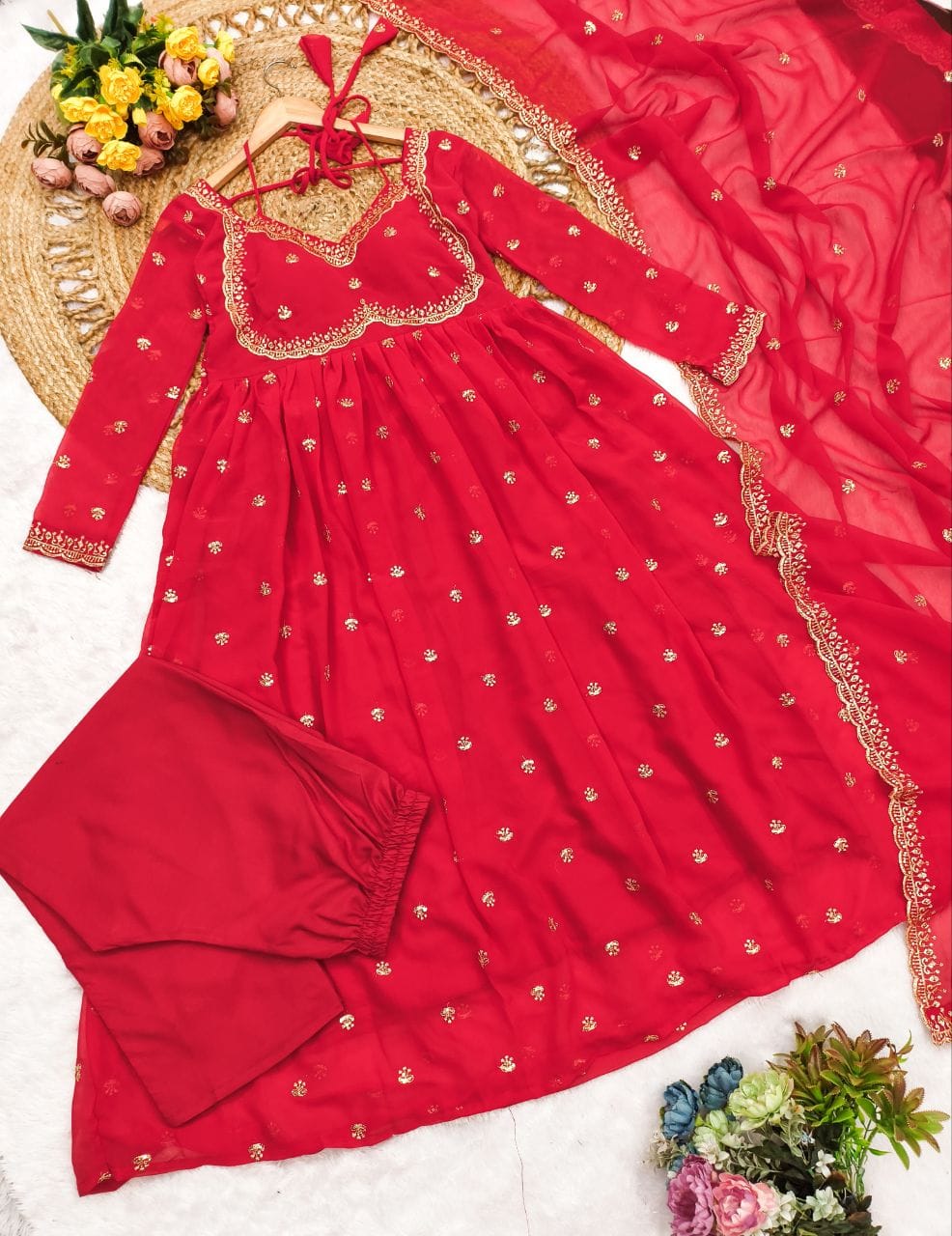 Gulnaar Grace Anarkali Set - View 4