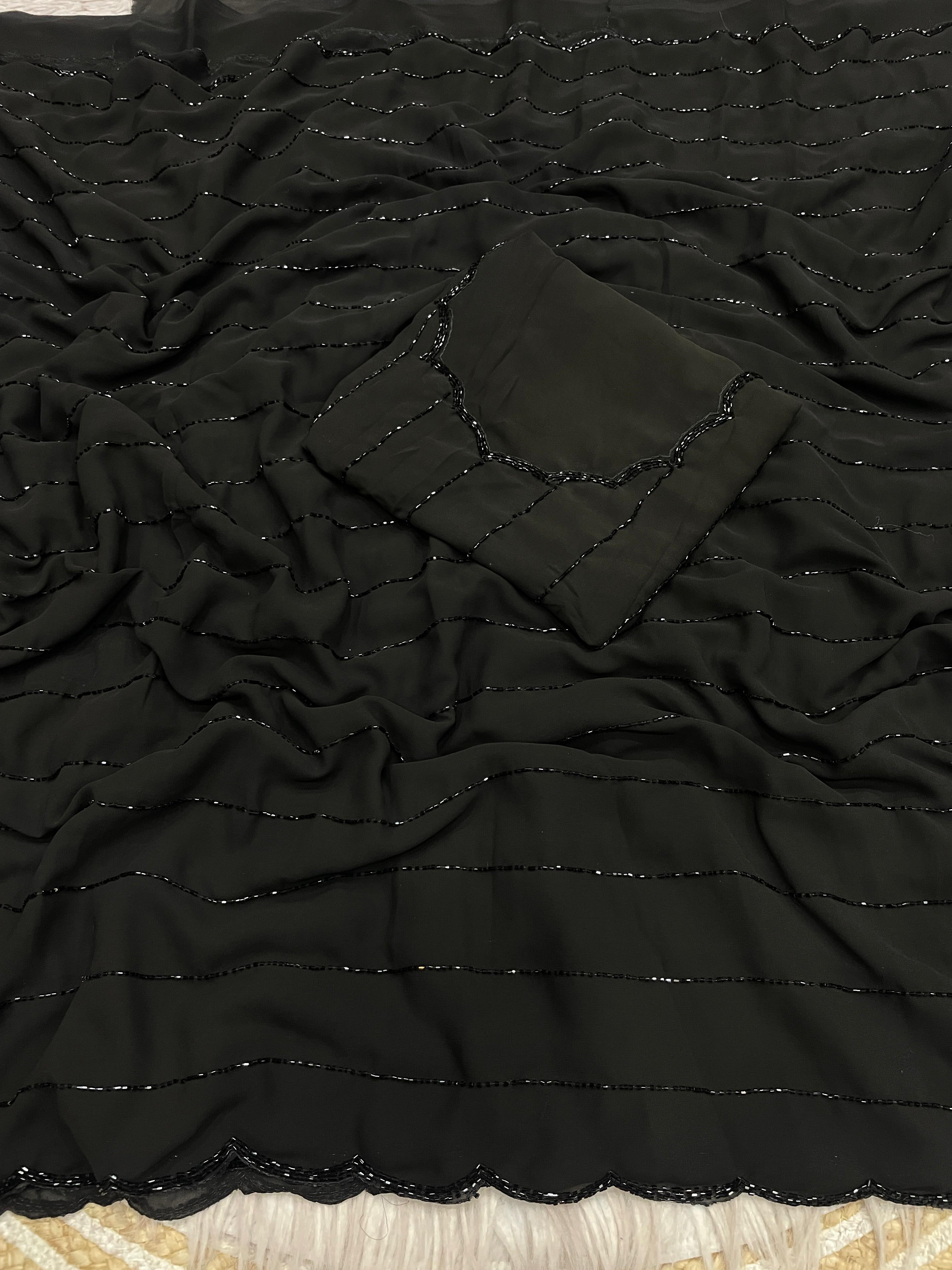 Premium Black Designer Saree - View 6