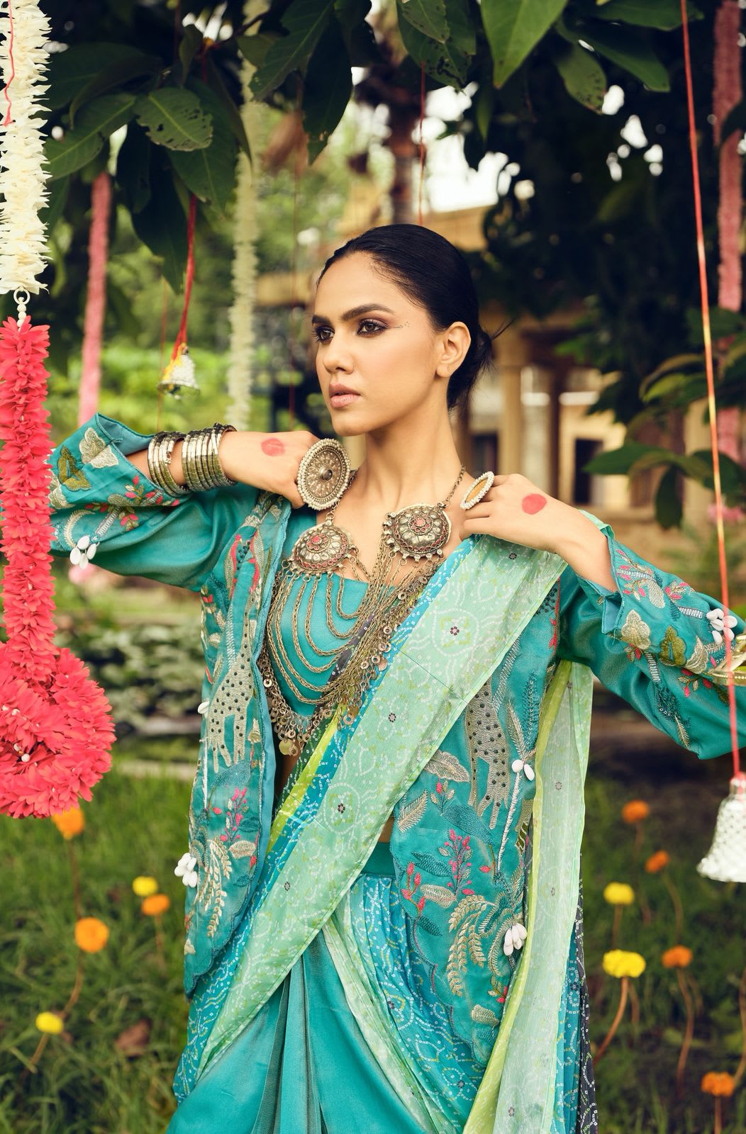 Indo-Western Drape Saree - View 2