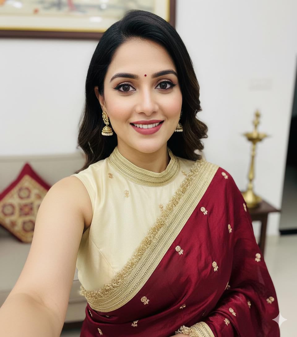 Designer Space Satin Saree - View 5