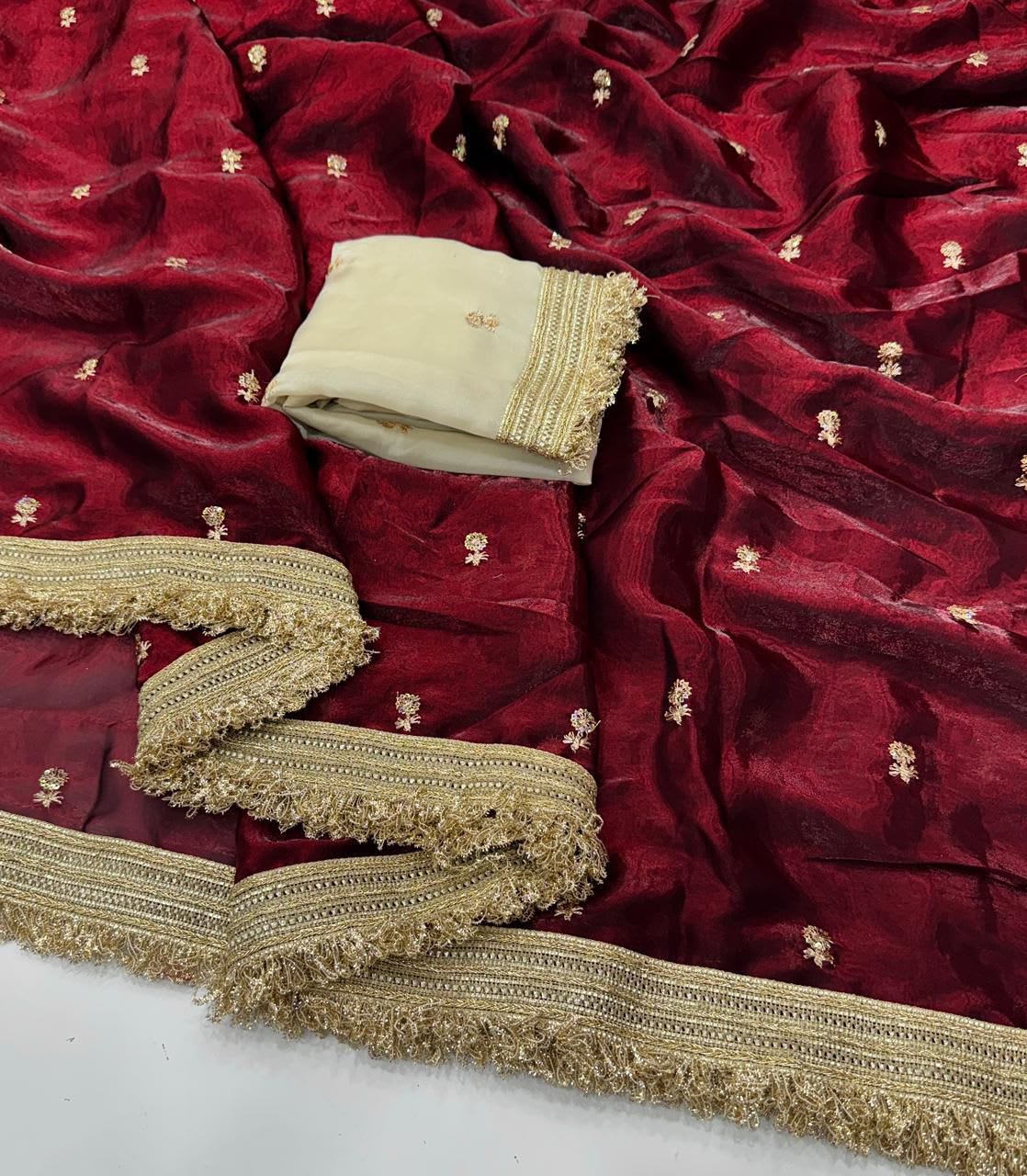 Designer Space Satin Saree - Space Satin Saree Online India - Buy at ₹1499 - Image 1