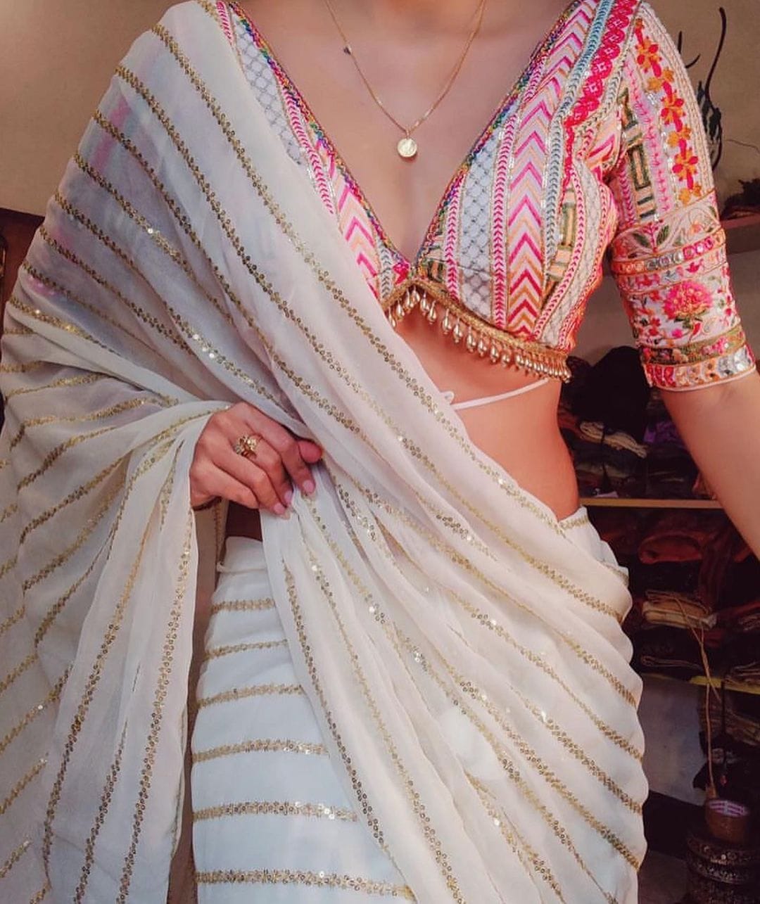 Designer Georgette Saree – Catalogue: Sona - Georgette Saree Online India - Buy at ₹1450 - Image 1