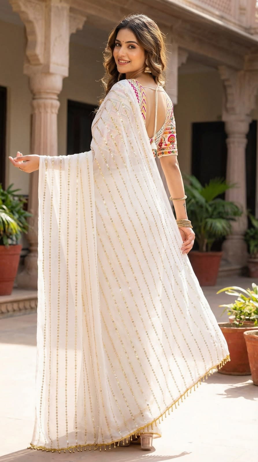 Designer Georgette Saree – Catalogue: Sona - View 3