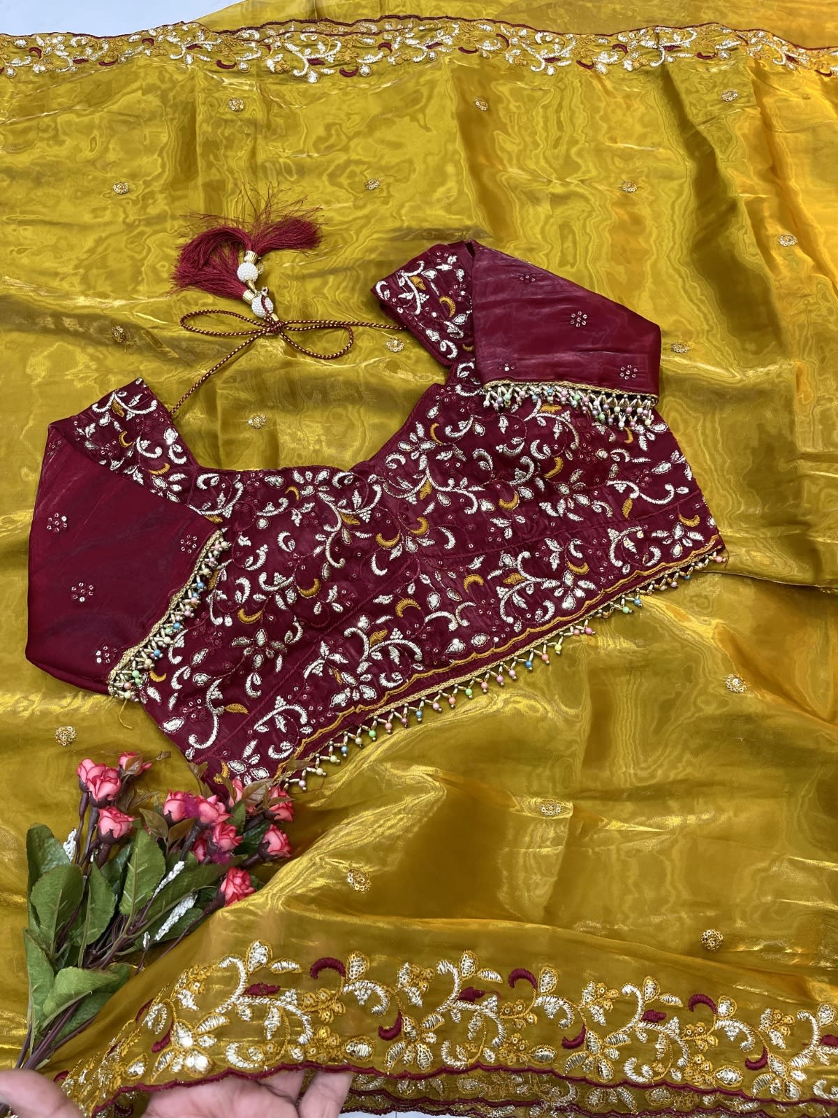 Designer Fendy Satin Saree – Catalog: Nushrat - View 3